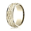 8mm Crosshatch Rope Wedding Band by Benchmark Rings in 14K Yellow Gold thumb 0