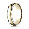 6mm Concave Low Domed Comfort Wedding Band by Benchmark Rings in 14K Yellow Gold thumb 1