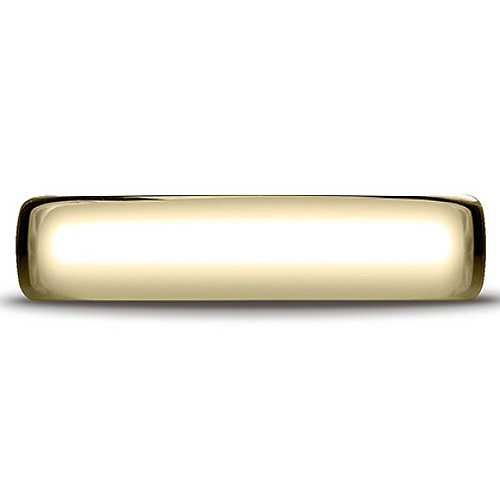 5.5mm Euro Comfort-Fit Flat Classic Wedding Band - 14K, 18K Yellow Gold Slide 1