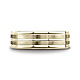 7mm Dual Satin Striped Euro Shank Wedding Band by Benchmark Rings in 14K Yellow Gold thumb 1