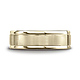 7mm Satin Center Rimmed Euro Shank Wedding Band by Benchmark Rings in 14K Yellow Gold thumb 1