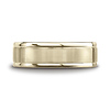 7mm Satin Center Rimmed Euro Shank Wedding Band by Benchmark Rings in 14K Yellow Gold thumb 1