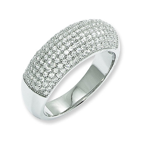 Elliot Skye Sterling Silver Micro Pave Cubic Zirconia Band Slide 0