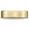 6mm Flat Brushed Comfort-Fit 14K Yellow Gold Wedding Band by Benchmark Rings thumb 1
