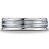 6mm Flat Striped Comfort-Fit 14K White Gold Wedding Band by Benchmark Rings thumb 1