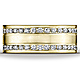 8mm Satin Duo Eternity Diamond Ring in Solid 14K Yellow Gold 1.50ctw thumb 1