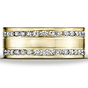 8mm Satin Duo Eternity Diamond Ring in Solid 14K Yellow Gold 1.50ctw thumb 1