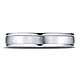 4mm Satin Center Rimmed Wedding Band by Benchmark in 14K White Gold thumb 1