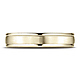 4mm Satin Center Rimmed Wedding Band by Benchmark in 14K Yellow Gold thumb 1