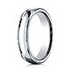 4mm Concave Low Domed Comfort-Fit Wedding Band by Benchmark Ring - Solid 14K White Gold thumb 1