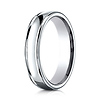 4mm Concave Low Domed Comfort-Fit Wedding Band by Benchmark Ring - Solid 14K White Gold thumb 1