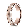 6mm Milgrain Centered Wedding Band by Benchmark Rings in 14K Rose Gold thumb 0