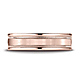 6mm Satin Center Duo Milgrain Comfort-Fit 14K Rose Gold Wedding Band thumb 1