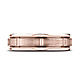 6mm Designer Raised Brick Center Wedding Band by Benchmark Rings in 14K Rose Gold thumb 1