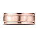 8mm Satin Center Duo Milgrain Comfort-Fit Wedding Band by Benchmark 14K Rose Gold thumb 1