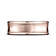 7.5mm 14K Rose Gold Satin Concave Rimmed Benchmark Wedding Band thumb 1