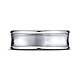 7.5mm 14K White Gold Satin Concave Rimmed Benchmark Wedding Band thumb 1