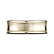 7.5mm 14K Yellow Gold Satin Concave Rimmed Benchmark Wedding Band thumb 1