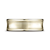 7.5mm 14K Yellow Gold Satin Concave Rimmed Benchmark Wedding Band thumb 1