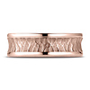 7.5mm 14K Rose Gold Hammered Concave Benchmark Wedding Band thumb 1