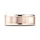 8mm Octagonal Satin Round-Edge Wedding Band by Benchmark Rings in 14K Rose Gold thumb 1