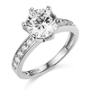 2.75-CT Round-Cut 6-Prong & Pave CZ Engagement Ring in 14K White Gold thumb 0