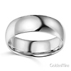 7mm Classic Light Comfort-Fit Dome Men's Wedding Band - 14K White Gold thumb 1