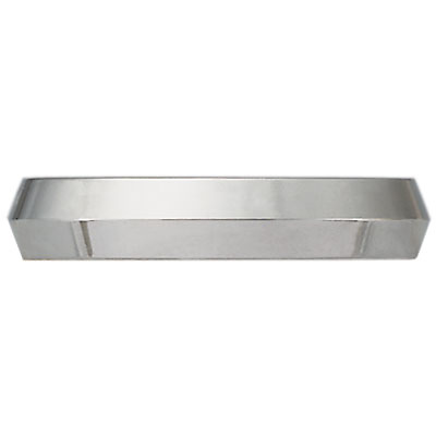 14k White Gold Knife Edge Wedding Band Slide 0