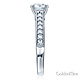 Milgrain 1-CT Round-Cut CZ Engagement Ring Set & Pave Stones in 14K White Gold thumb 3