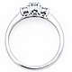 Three Stone 14K White Gold Diamond Engagement Ring 0.55 ctw thumb 1