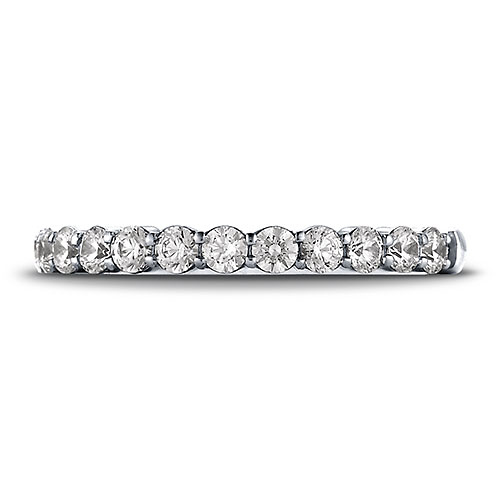 2.5mm 12-Stone Round Diamond Wedding Band by Benchmark in 14K White Gold 0.48 ctw Slide 1