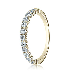 2.5mm 12-Stone Round Diamond Wedding Band by Benchmark in 14K Yellow Gold 0.48 ctw