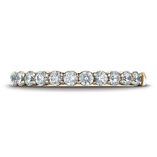 2.5mm 12-Stone Round Diamond Wedding Band by Benchmark in 14K Yellow Gold 0.48 ctw Slide 1