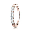 3mm 6-Stone Round Diamond Wedding Band by Benchmark in 14K Rose Gold 0.48 ctw thumb 0