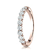 3mm 9-Stone Round Diamond Wedding Band by Benchmark in Solid 14K Rose Gold 0.72ctw thumb 0