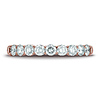 3mm 9-Stone Round Diamond Wedding Band by Benchmark in Solid 14K Rose Gold 0.72ctw thumb 1