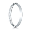 2mm 14K White Gold Braided Cord Ring Wedding Band thumb 1
