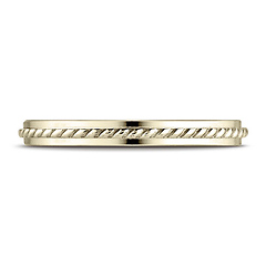2mm 14K Yellow Gold Braided Cord Ring Wedding Band