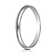 2mm Milgrain Center 14K White Gold Wedding Band Ring thumb 1