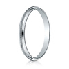 2mm Milgrain Center 14K White Gold Wedding Band Ring thumb 1