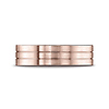 6mm Double Grooved Satin Flat Wedding Band by Benchmark Rings in 14K Rose Gold thumb 2